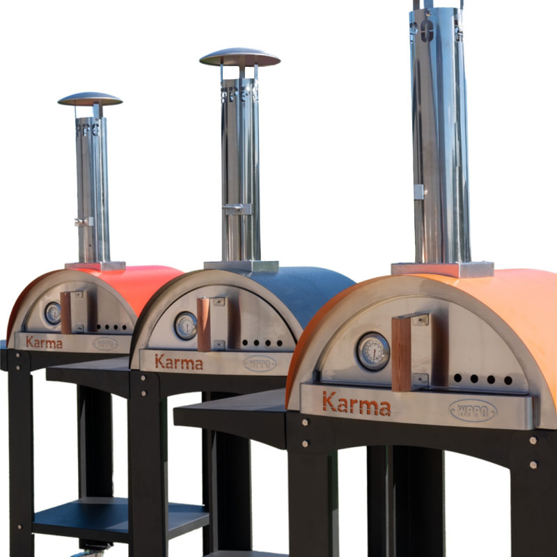 WPPO LLC Karma Stainless Steel Freestanding Wood Burning Pizza Oven